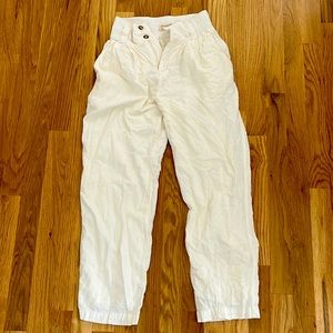 White linen pants from Urban Outfitters, size extra small